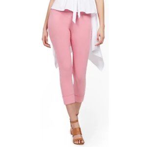Whitney High-Waisted Pull-On Capri - Pink Pattern